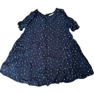 Old Navy Crew Neck A-Line Light Weight Dress Navy Blue 3T